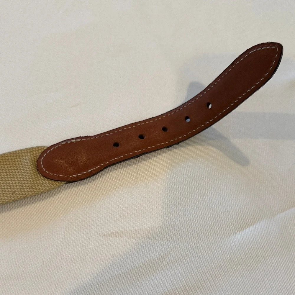 Kids' Black and Tan Belt with Dog Design
